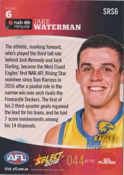 2018 Select AFL Rising Stars #SRS6 Jake Waterman Back